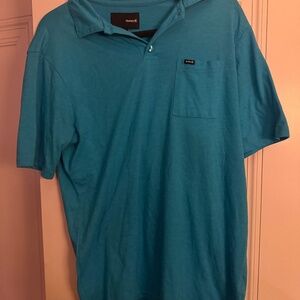 Mens Hurley Light Blue Polo Shirt - Size M